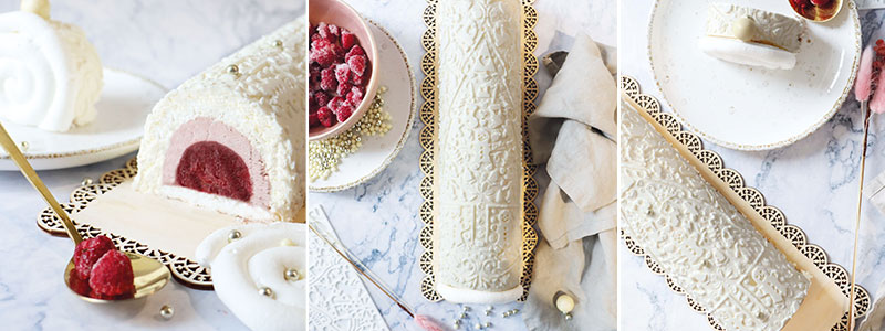 Recette bûche vacherin framboise